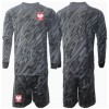 Baby Fußballbekleidung Polen Torwart Auswärtstrikot EM 2024 Langarm (+ kurze hosen)